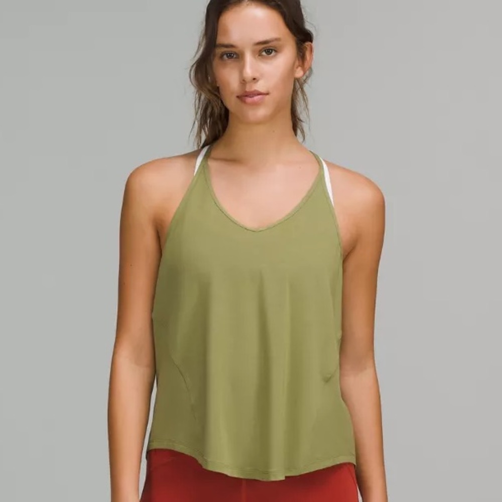 Lululemon Modal Silk Yoga Tank Top - Bronze Green